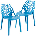 LeisureMod Modern Cornelia Dining Chair, Set of 2