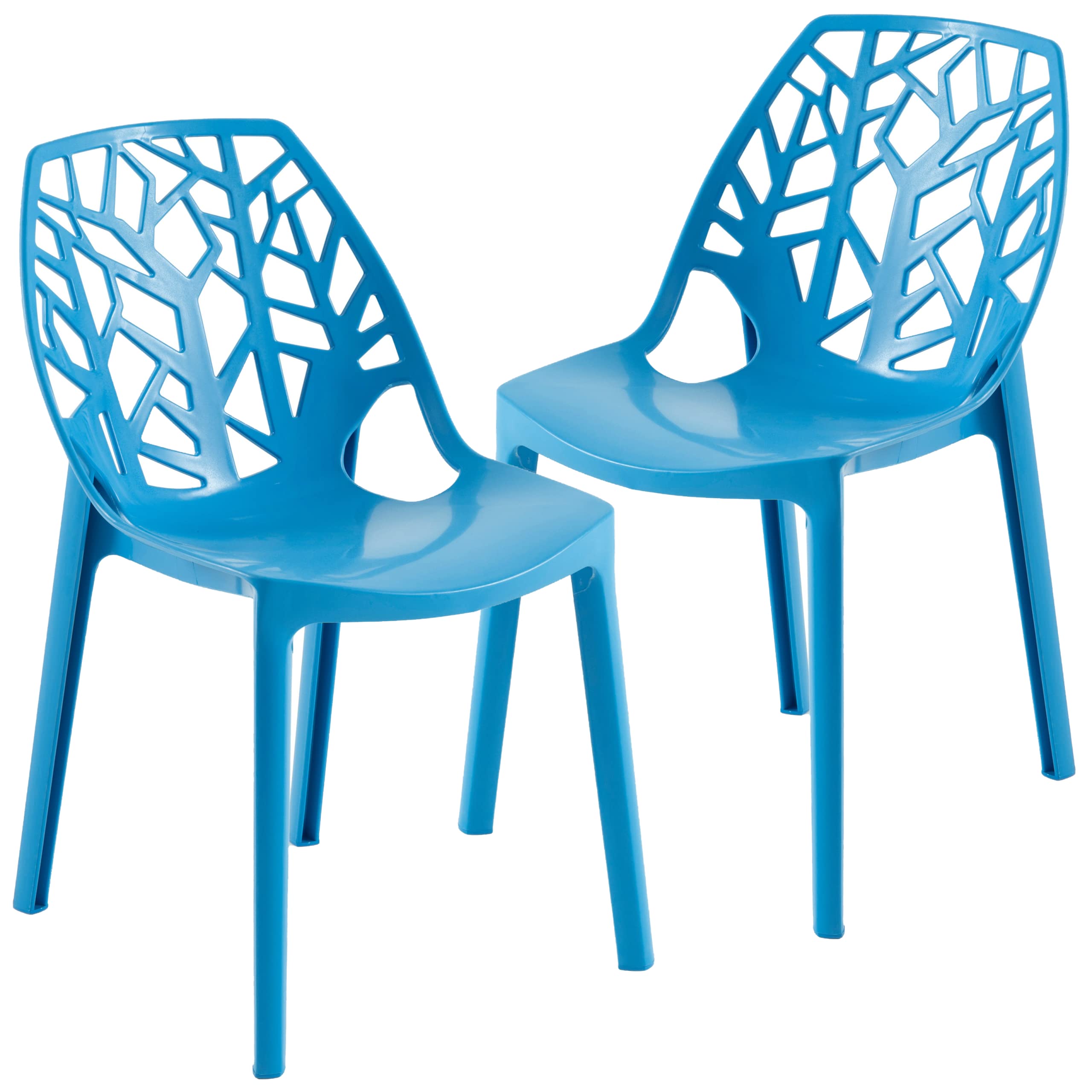 LeisureMod Modern Cornelia Dining Chair, Set of 2