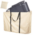 Large Outside Folding Chair Storage Bag With Zipper And Handles, 600D Folding Chair Carry Bag For Zero Gravity Chair Cover, Portable Folding Lounge Chair Carrying Bags, 43' L X 11' W X 29' H (Beige)