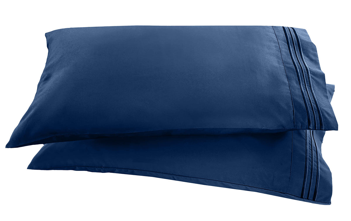 Elegant Comfort  1500 Thread Count Chain Design Egyptian Quality Luxurious Silky Soft Wrinkle & Fade Resistant 2 Pc Pillow Case-