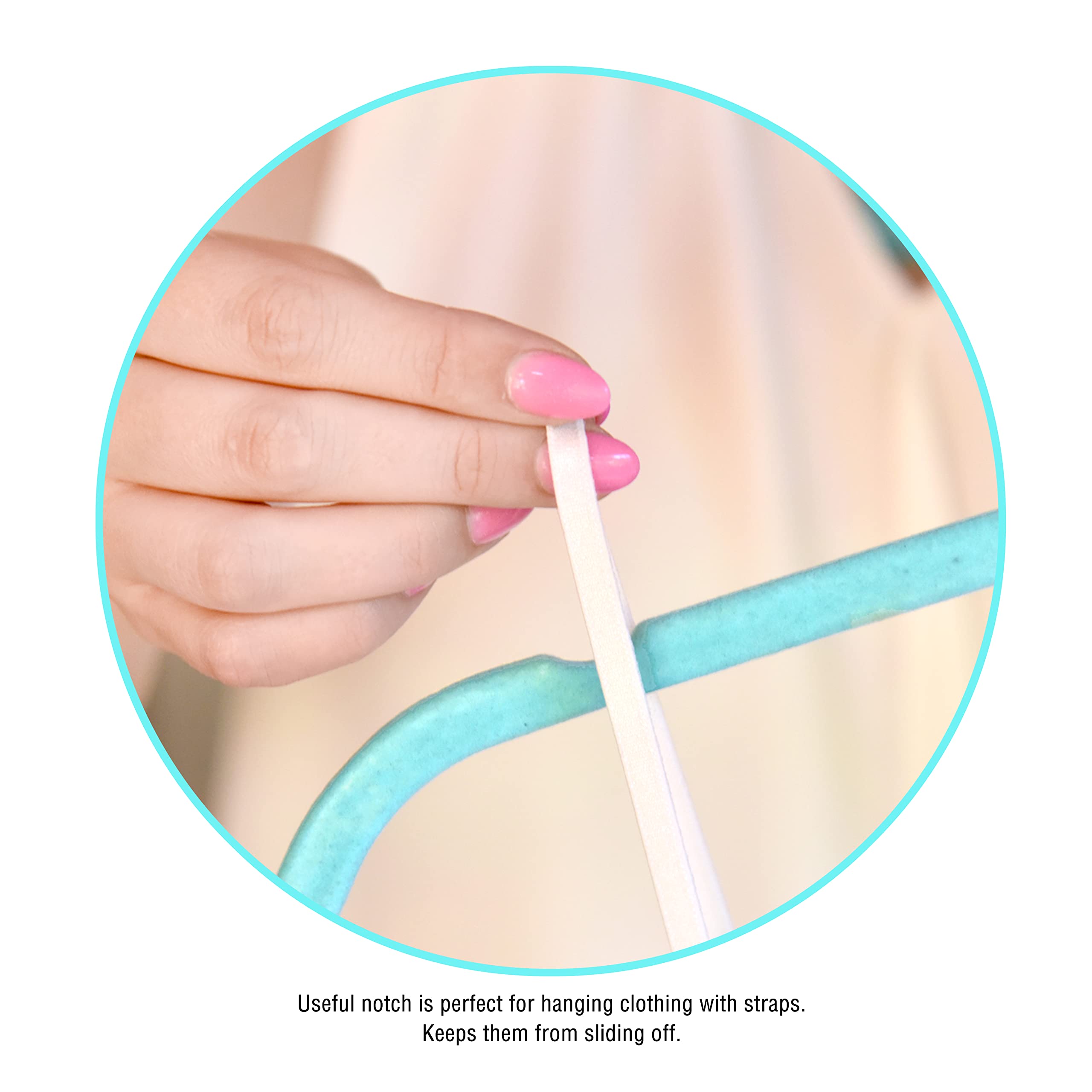 Closet Accessories, Velvet Hangers, Non-Slip Ultra Slim Space Saving Hanger, With Notches, Tie Bar, And Swivel Hooks, 30 Pack, W