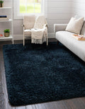Rugs.com Infinity Collection Solid Shag Area Rug 8 x 10 Cobalt Shag Rug Perfect for Living Rooms, Large Dining Rooms, Open Flo