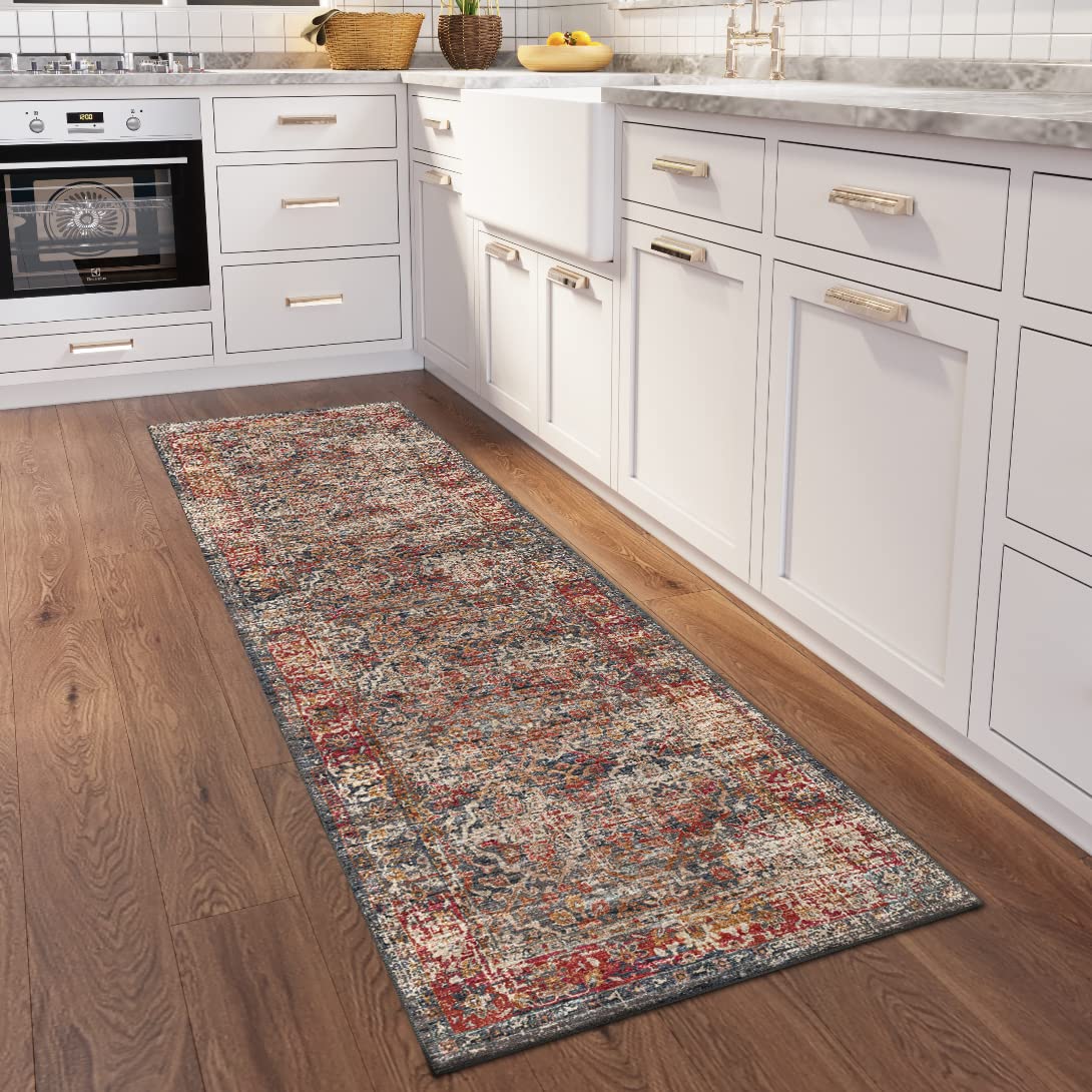 Dalyn Rugs Jericho Jc3 Charcoal 2'6&quot; X 12' Rectangle Soft Runner Rug, Easy Clean, Non Shedding, Bedroom, Entry, Living Room, Dining Room, Kitchen Rug