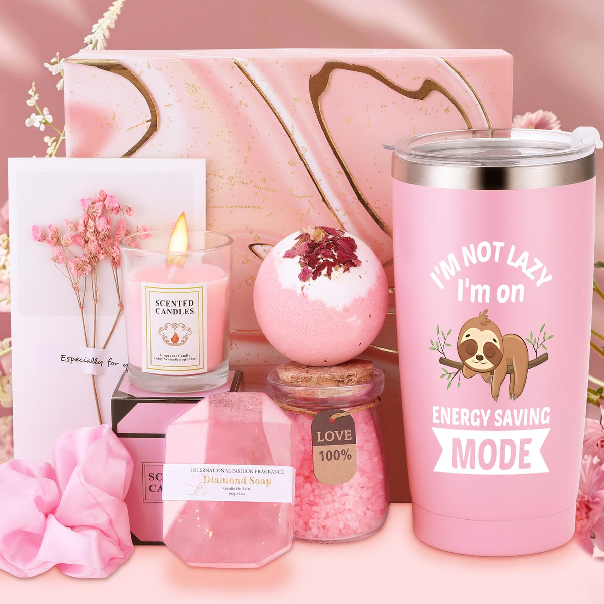 Women Spa Gifts Basket Birthday Box Set Favorite Female Coworker Work Bestie Colleague Christmas Secret Santa Appreciation White
