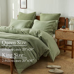 Simple&Opulence 100% Belgian Linen Pillow Shams -Set Of 2, Standard Size - Basic Style Breathable Pure Linen Suitable For Home - Soft And Durable With Envelope Closure (20''X 26'', Sage Green)