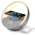 FUNFOR Bluetooth Speaker with Wireless Charger, Sunrise Simulation Wake Up Night Light, 15W Fast Wireless Charging Alarm Clock f