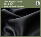Pi Classroom Door Window Cover Set Of 2 Blackout Side Door Window Thermal Insulated Privacy Tie Up Blackout Small Window Covering With Touch Fastener For Front Door 40 Inches Long (W12Xl40-2Pc,Black)
