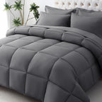 Jollyvogue Queen Comforter Set, 7-Piece Bed In A Bag Queen, Ultra-Soft Comforters Queen Size, Queen Size Comforter Sets, Goose D