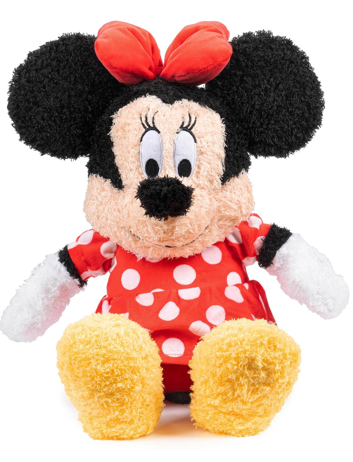 Disney Minnie Mouse Fuzzy Plush Pillow Buddy - Super Soft Stuffed Pillow - Polyester Microfiber, 17