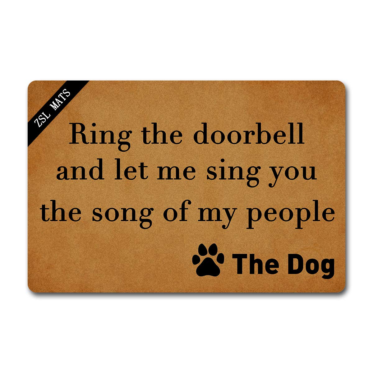 Zsl Indoor Outdoor Doormat Non Slip Door Mats Funny Welcome Front Door Mat Kitchen Entrance Shoe Mat (23.6 X 15.7 In) Ring The D