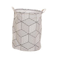 SHOPORA Laundry Hamper Portable Collapsible Storage Basket for Bathroom Bedroom Geometric Pattern | Household Supplies & Cleanin