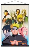 Trends International Naruto Shippuden - Key Art Wall Poster, 22.375 x 34, Print and Black Hanger Bundle