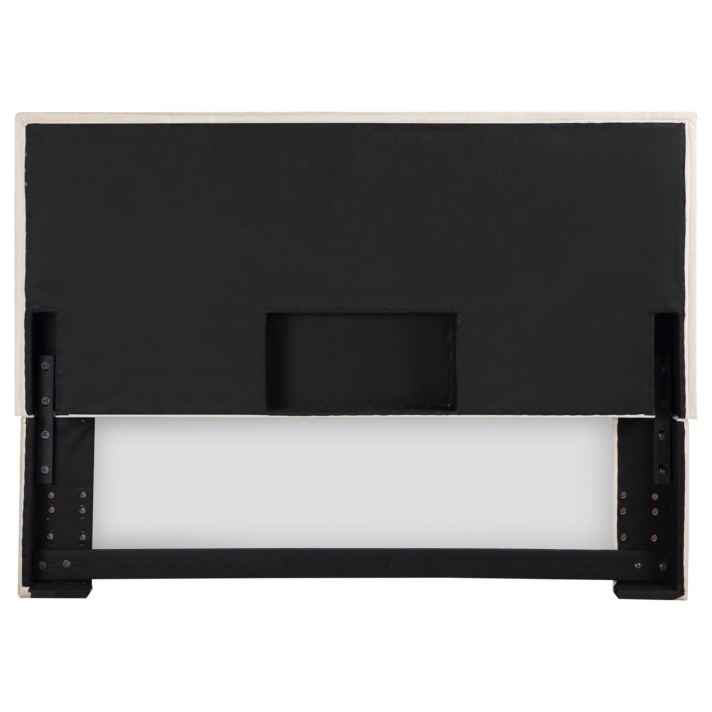 Coaster Home Furnishings Izzy Contemporary 47-inch Fabric Upholstered Panel Headboard for Bedroom Convertible Queen or Full Size Sand 315985QF