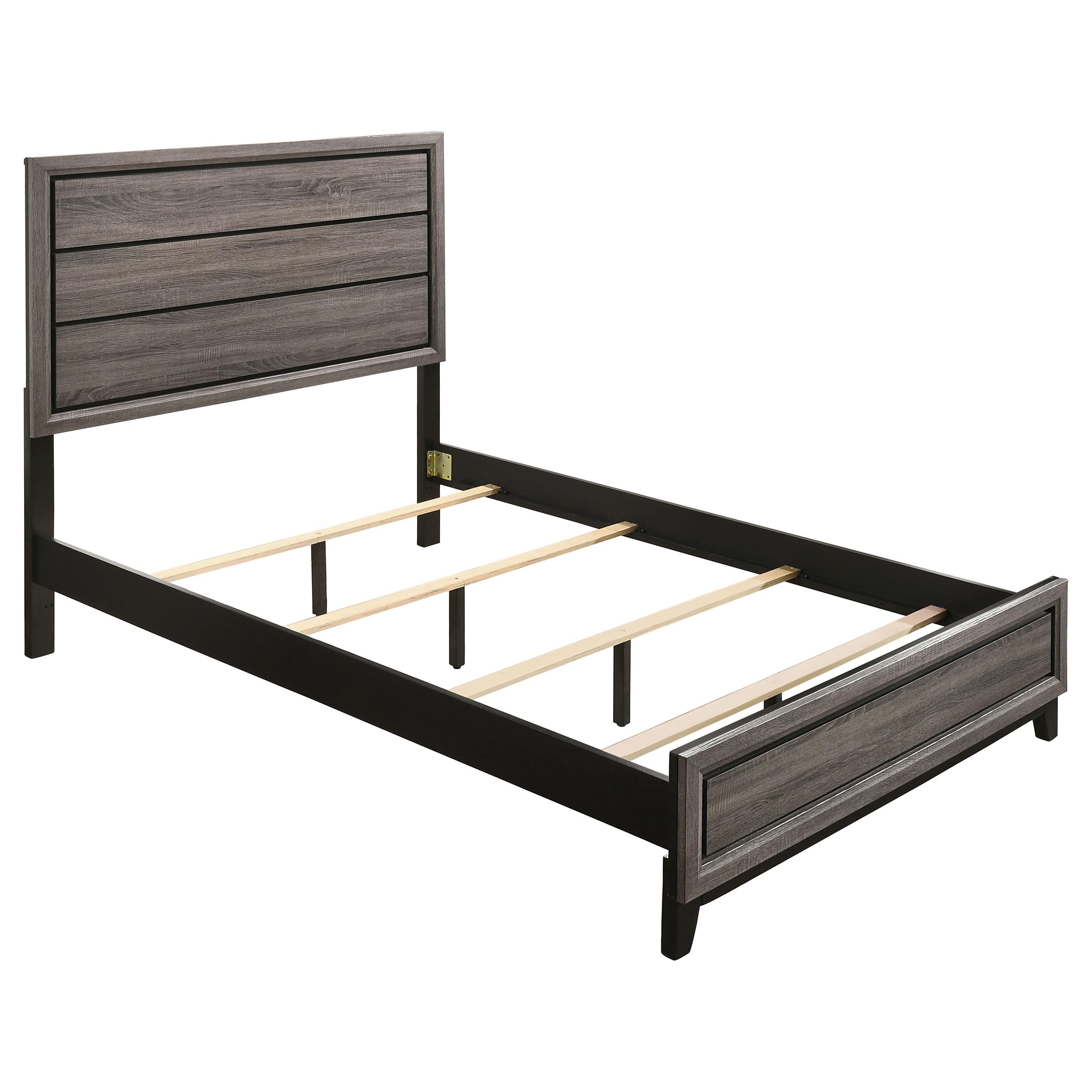 Coaster Home Furnishings Watson Transitional Wood Full Size Panel Bed Frame 57-inch Headboard Grey Oak 212421F