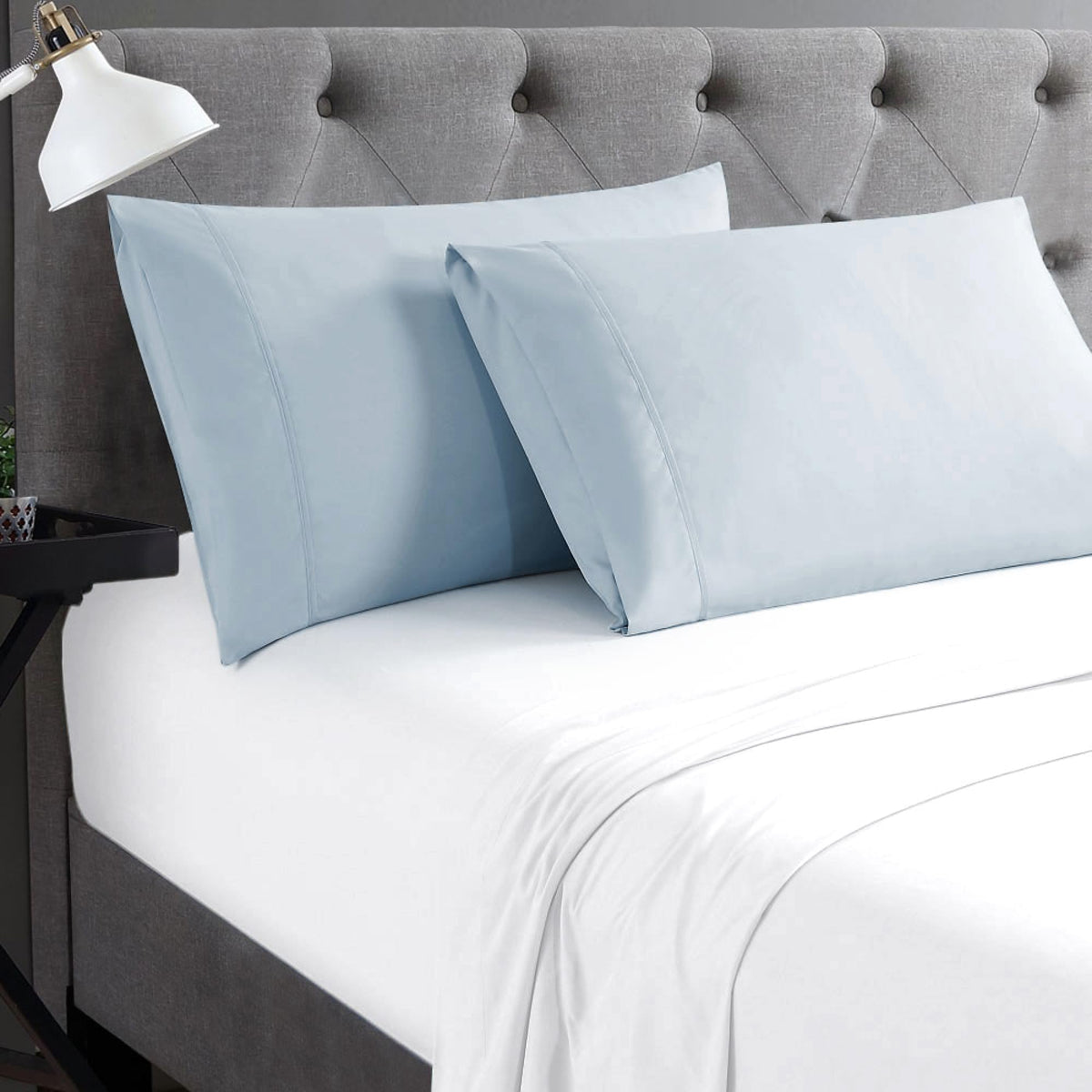 Cathay Home Hospitality 2-Piece Standard Pillowcase Set Hotel Collection - Twin, Twin Xl, Full, Queen - Wrinkle & Fade Resistant