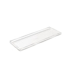 RUSSELL+HAZEL Acrylic Bloc Narrow Accessory Tray, Clear, 12.2" x 4.5" x 0.5", Model 31381, Durable Plastic