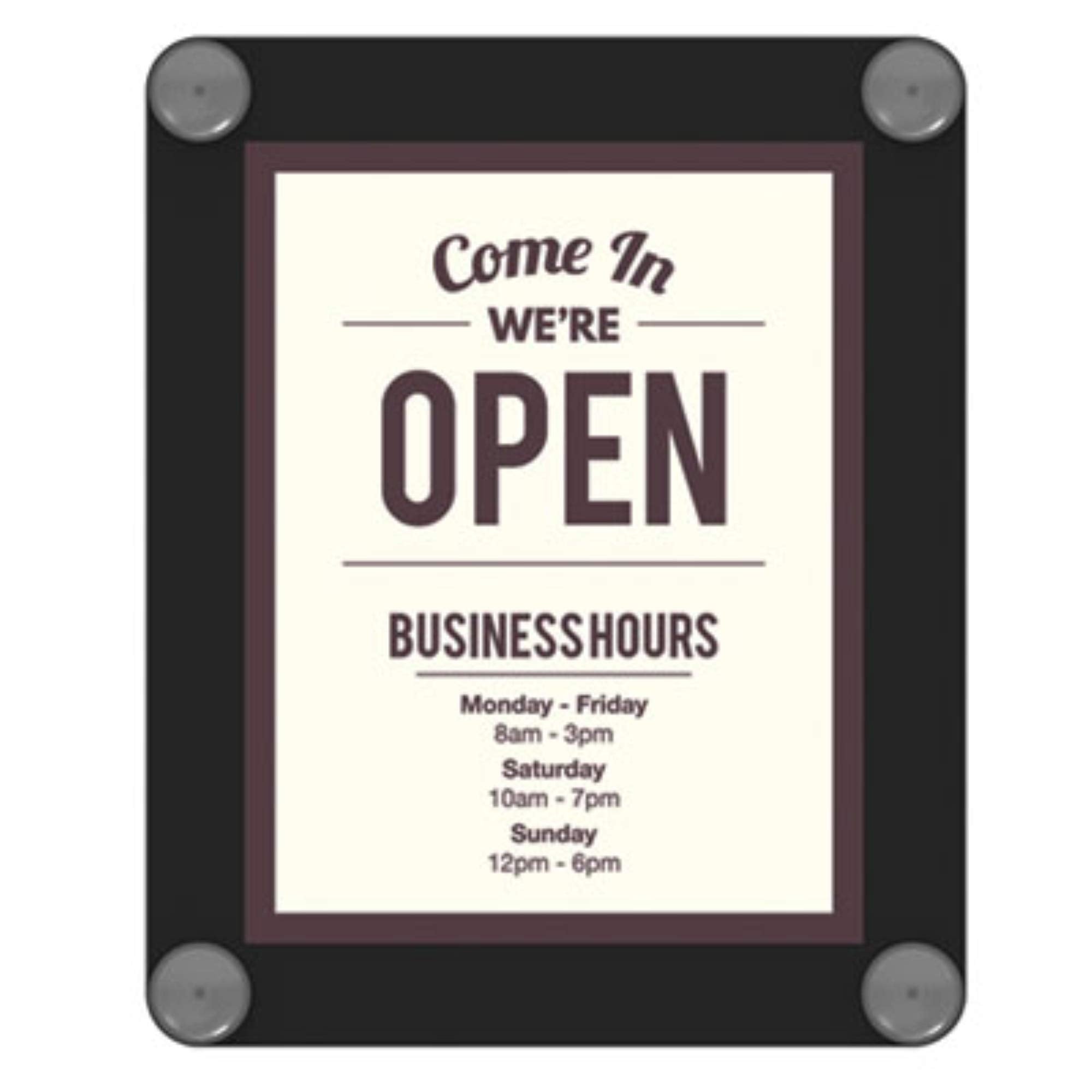 Wholesale CASE of 5 - Deflect-O Double-sided Window Display -Double-Sided Window Display, 8-1/2&quot;x11&quot;, Clear