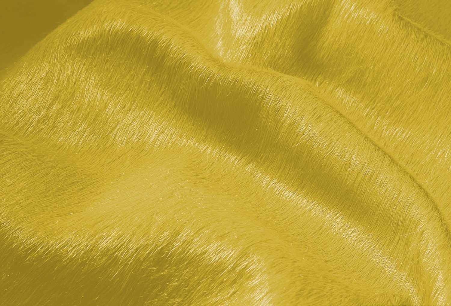 HomeRoots 72' x 84' Yellow Cowhide - Rug