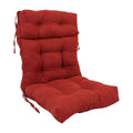 Blazing Needles 20 42-inch Microsuede Seat/Back Tufted Chair Cushion, 20 x 42, Cardinal Red
