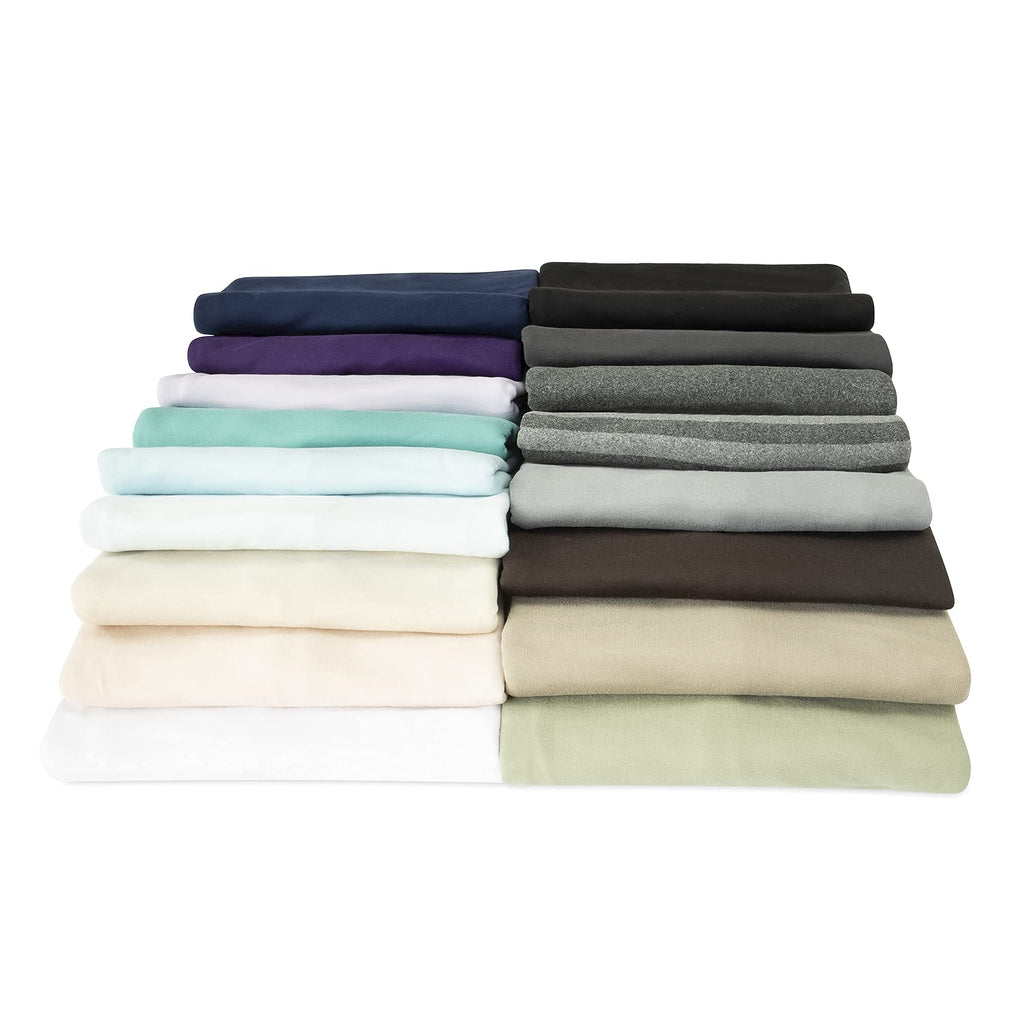 Jersey Knit Pillow Cases Standard/Queen Set Of 2 - Grey Pillowcases With Ultra Soft T-Shirt Like Microfiber Blend - Envelope Clo