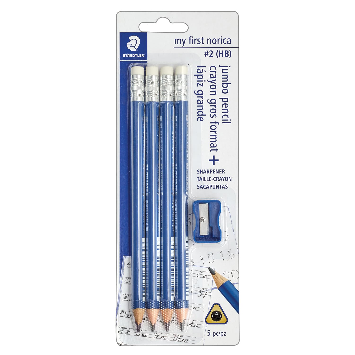 Staedtler My First Norica Triangular Learner'S Pencil + Sharpener, 5Ct