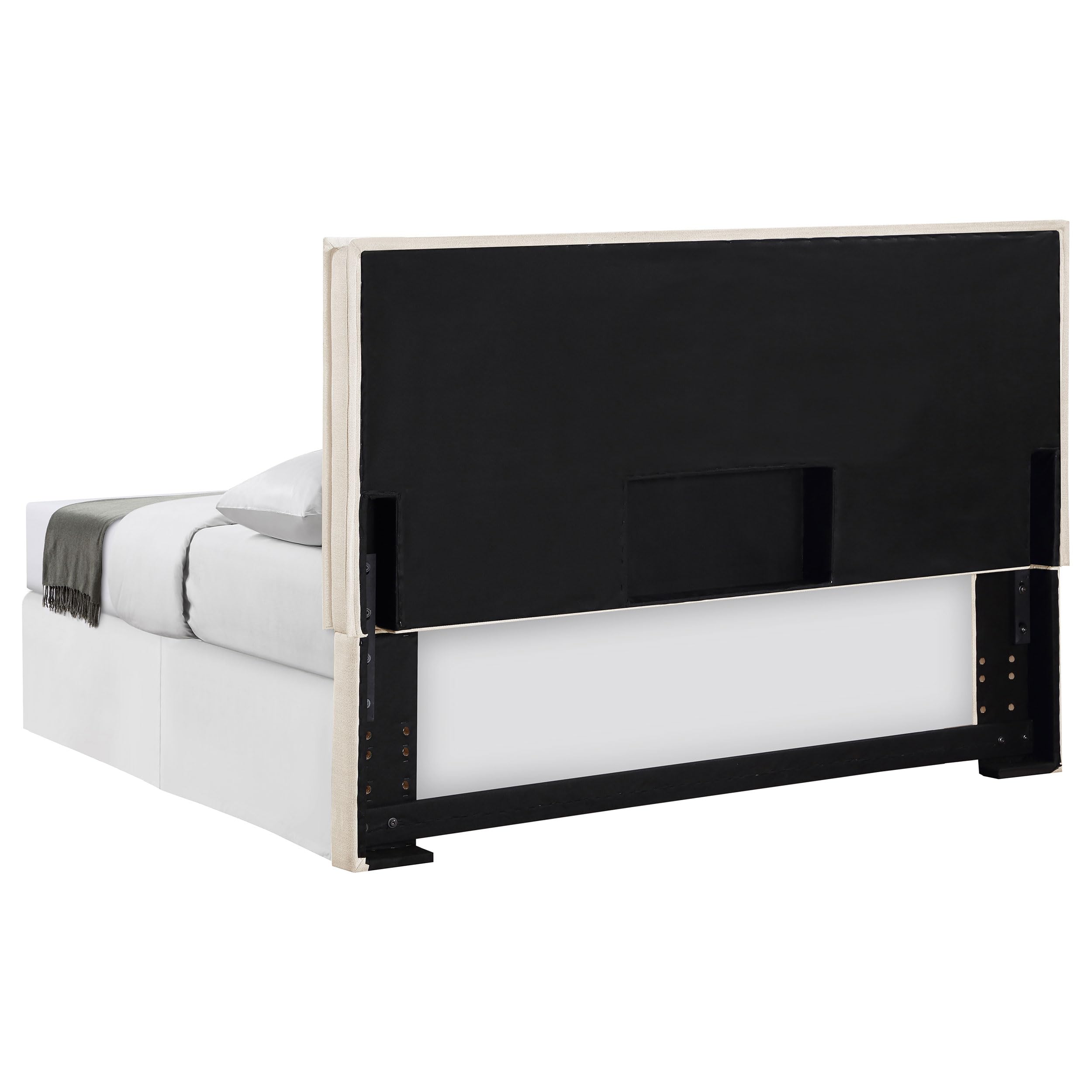Coaster Home Furnishings Izzy Contemporary 47-inch Fabric Upholstered Panel Headboard for Bedroom King Size Sand 315985K