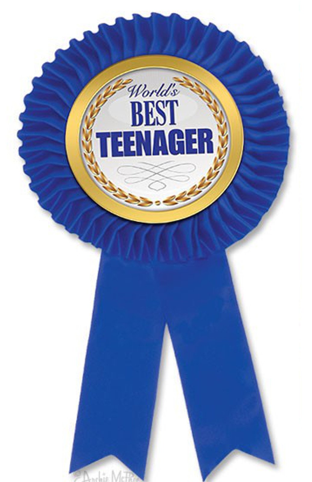 Archie Mcphee World'S Best Teenger Award Ribbon