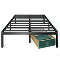 ZINUS Van 16 Inch Metal Platform Bed Frame, Steel Slat Support, No Box Spring Needed, Easy Assembly, Black, Full