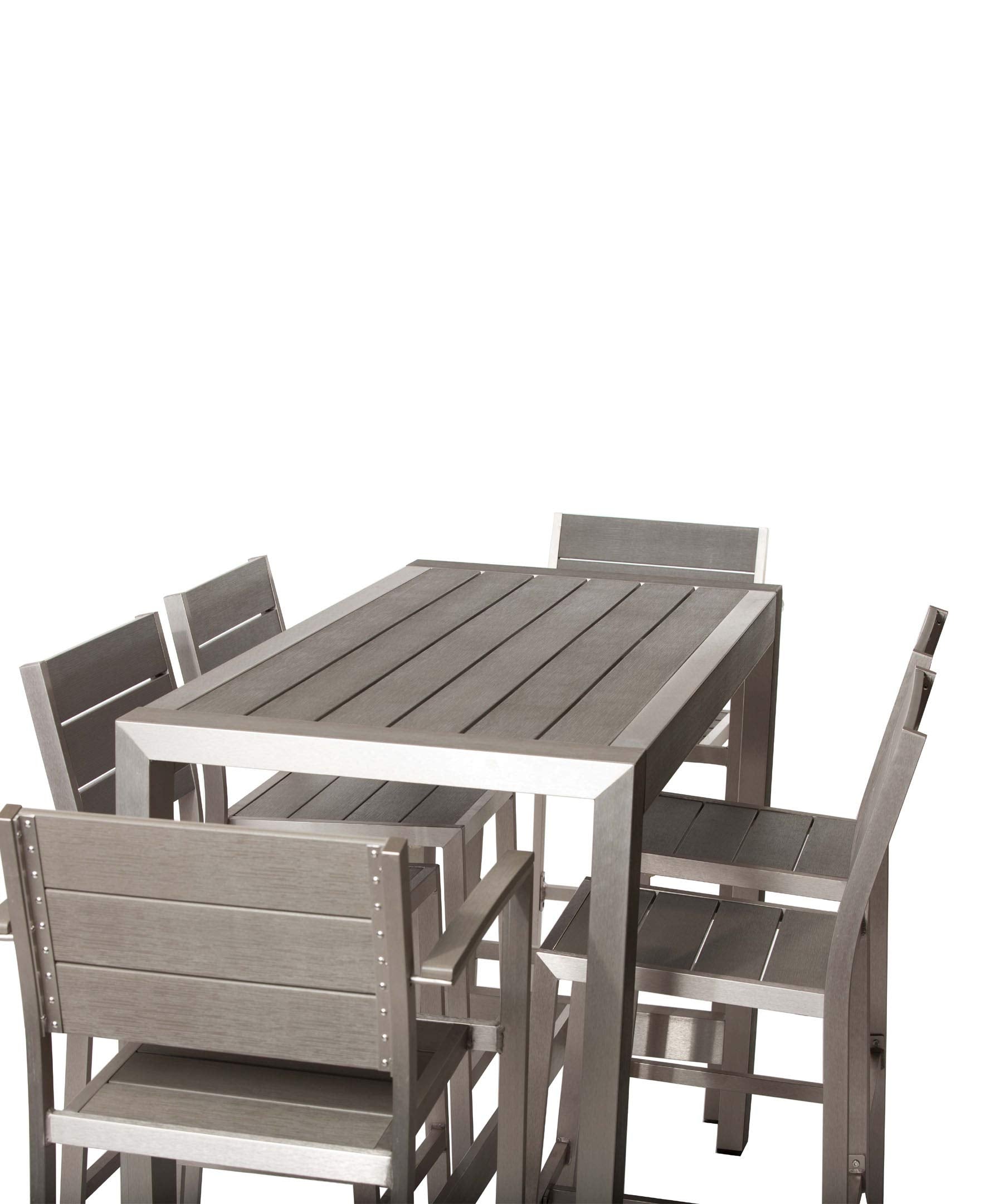 Pangea Home Betty-7Pc Gray Betty 7 Piece Bar Set