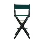 Casual Home 30" Director'S Chair Black Frame-With Hunter Green Canvas, Bar Height