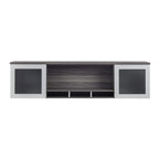 Mayline Mnh63Lgs Medina Hutch Cabinet With Glass Doors, 63"W, Gray Steel Laminate