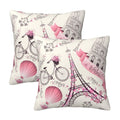 Paris Eiffel Tower Throw Pillow Cover Cushion Farmhouse Pillow Covers 18X18 In Soft Pillow Cases Decor For Couch Sofa Living Roo