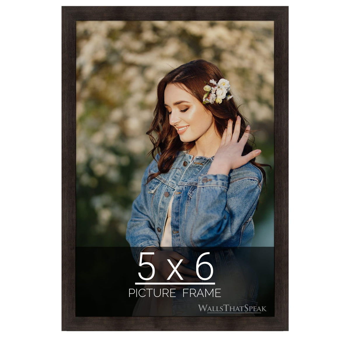 wallsthatspeak 5x6 Espresso Brown Picture Frame for Puzzles Posters Photos or Artwork