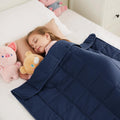 HOSUKKO Weighted Blanket - 3 lbs Navy Blue Heavy Blanket - Breathable Blanket(36 * 48 inches, 3 lbs)
