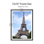 Lyyyxgyp 12X16 Black Wood Picture Frame 3 Pack Wooden Photo Frame Natural Solid Wood Frame, Gallery Poster Frame With Plexiglass