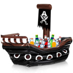 Halloween Inflatable Pirate Cooler Inflatable Serving Bar Food Container Drink Cooler Inflatable Drink Holder Pool for Halloween