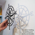Estart 11 Inches Metal Decorative Nautical Compass Wall Decor, Living Room Bedroom Office Porch Garden Patio Signs Wall Hanging