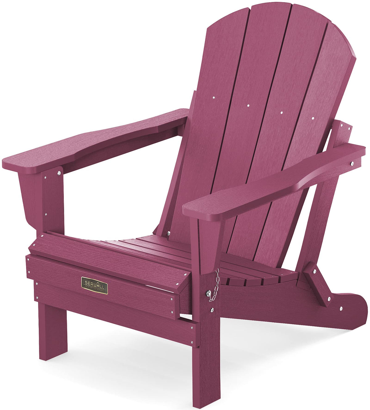 Serwall Adirondack Chair For Patio Garden Outdoors Fire Pit- Burgundy