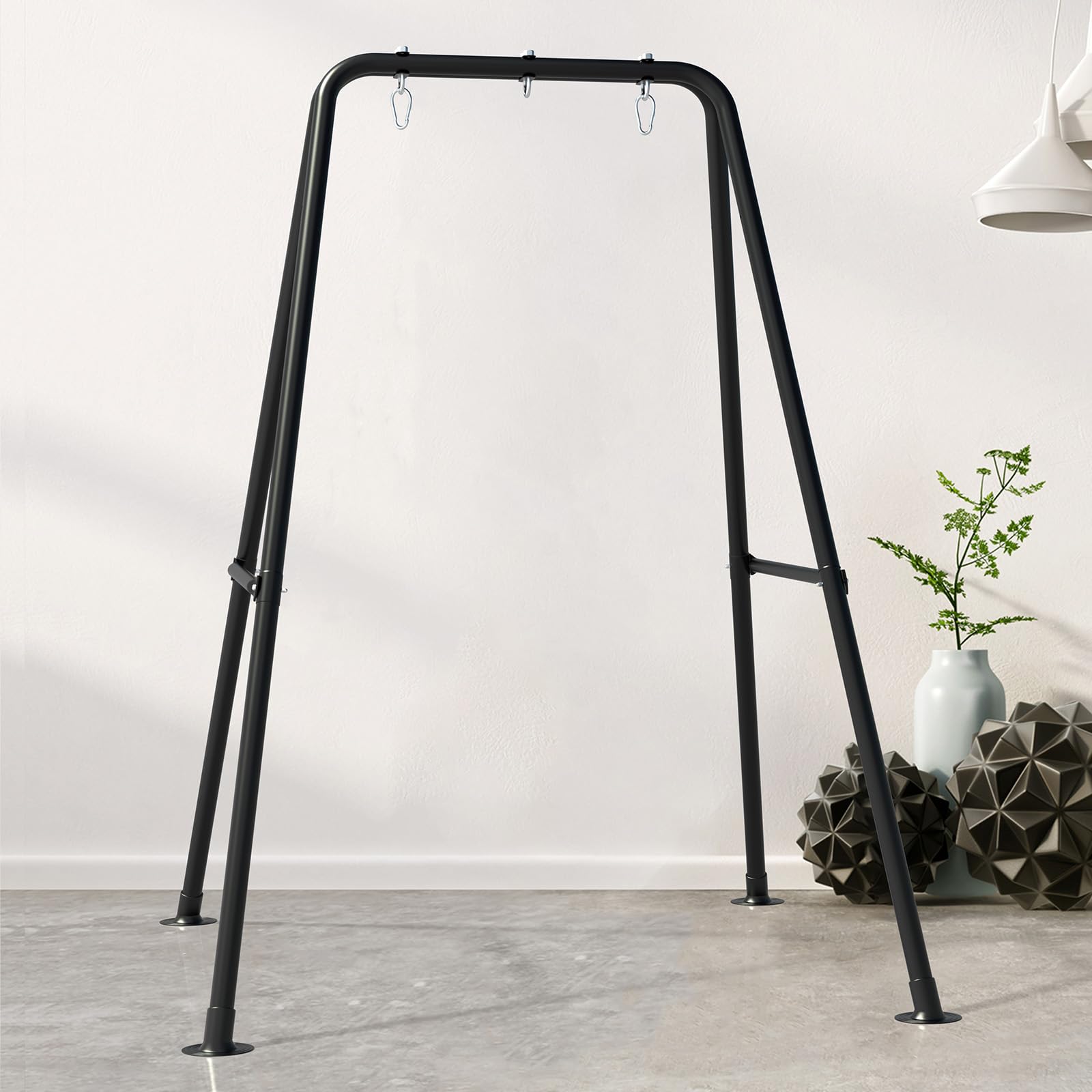 Swing Stand,Heavy Duty Hanging Chair Stand,A-Frame Metal Swing Sets For Backyard,Hammock Stand For Balcony, Patio, Terrace, Hold
