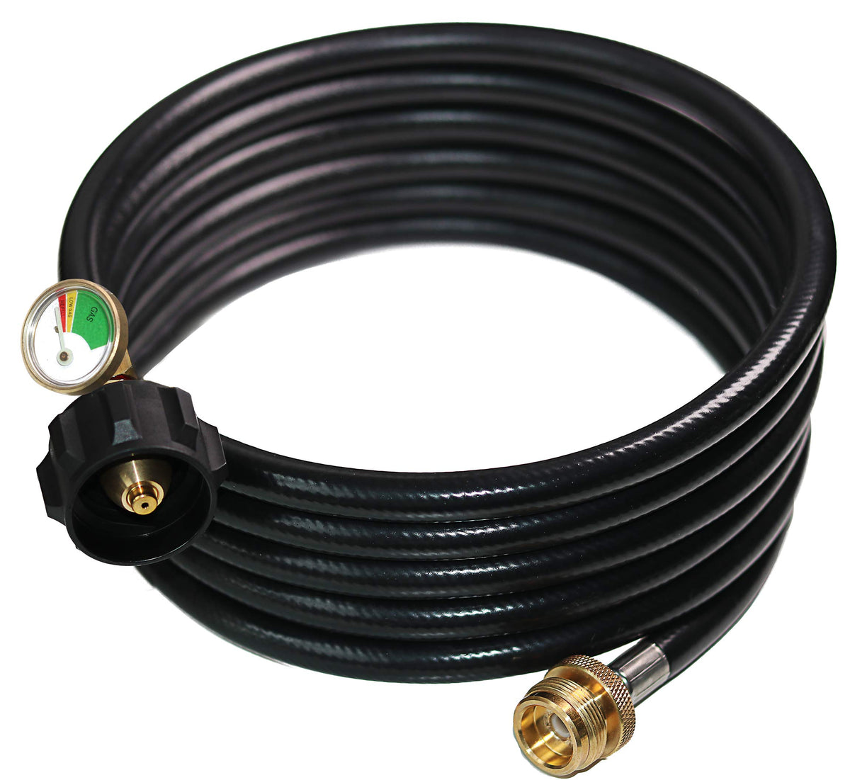 Dozyant 12 Feet Propane Hose Adapter With Propane Tank Gauge For Weber Q1200, 1000 Propane Grill, 1 Lb To 20 Lb Propane Converte