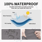 Easy-Going Heavy Duty 600D Outdoor Daybed Cover 75 Inch Uv Resistant Patio Round Sofa Cover Waterproof Outdoor Canopy Daybed Sofa Cover With Air Vent 75' Dia X 35'/18' H, Grey