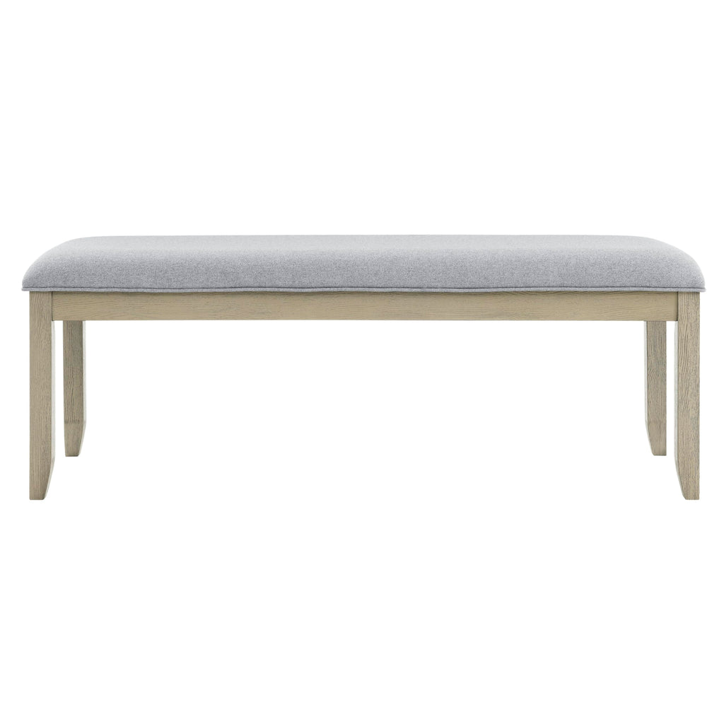 Steve Silver Furniture Carena Backless Dining Gray Bench, Brown