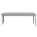 Steve Silver Furniture Carena Backless Dining Gray Bench, Brown