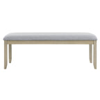 Steve Silver Furniture Carena Backless Dining Gray Bench, Brown