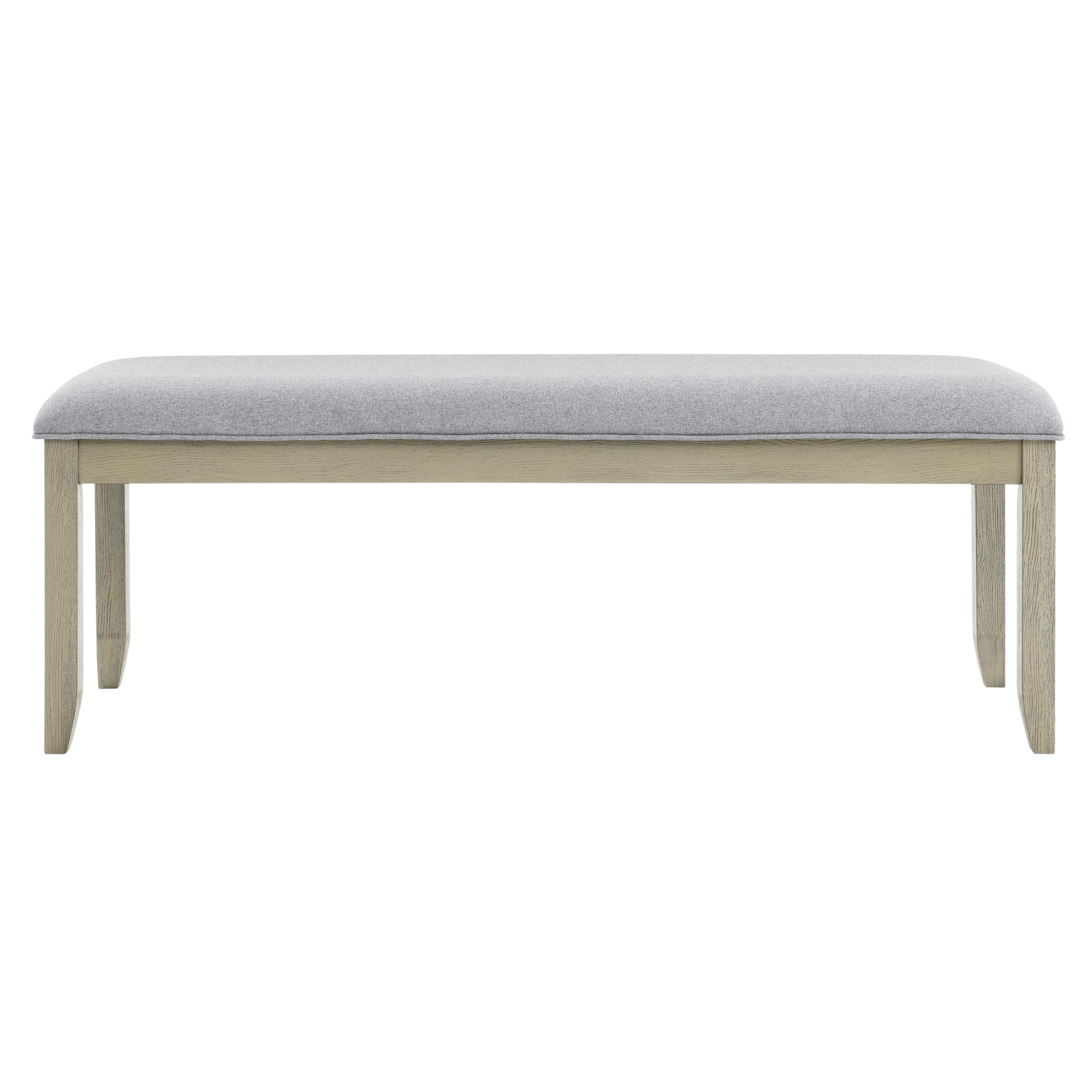 Steve Silver Furniture Carena Backless Dining Gray Bench, Brown