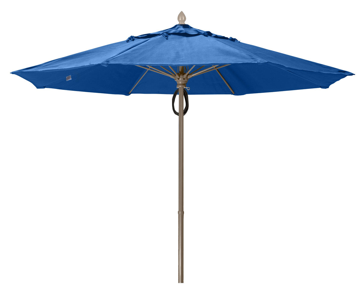 Fiberbuilt Umbrellas 9Mppcb-8602 Market Umbrella, 9' Diameter Marine Grade Canopy, Pacific Blue