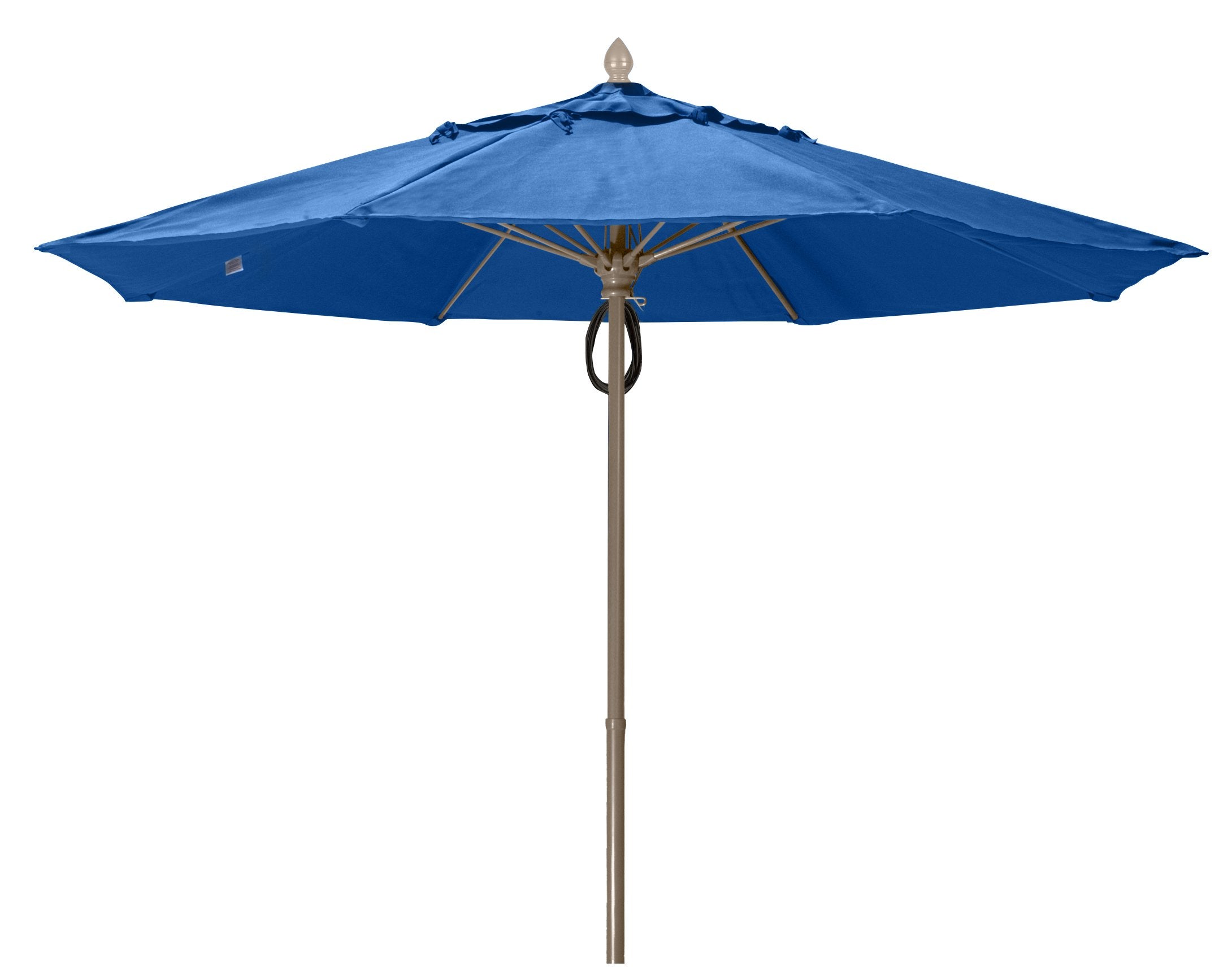 Fiberbuilt Umbrellas 9Mppcb-8602 Market Umbrella, 9' Diameter Marine Grade Canopy, Pacific Blue