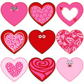 Whaline 45Pcs Heart Cut-Outs Assorted Red Pink Heart Cut-Outs 6 Inch Large Valentine'S Day Paper Cutouts For School Bulletin Boa