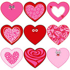 Whaline 45Pcs Heart Cut-Outs Assorted Red Pink Heart Cut-Outs 6 Inch Large Valentine'S Day Paper Cutouts For School Bulletin Boa