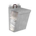 Foldable Hanging Laundry Basket  Wall Mounted Storage Basket | Dirty Clothes Basket With Lid | Dustproof Clothes Hamper Storage